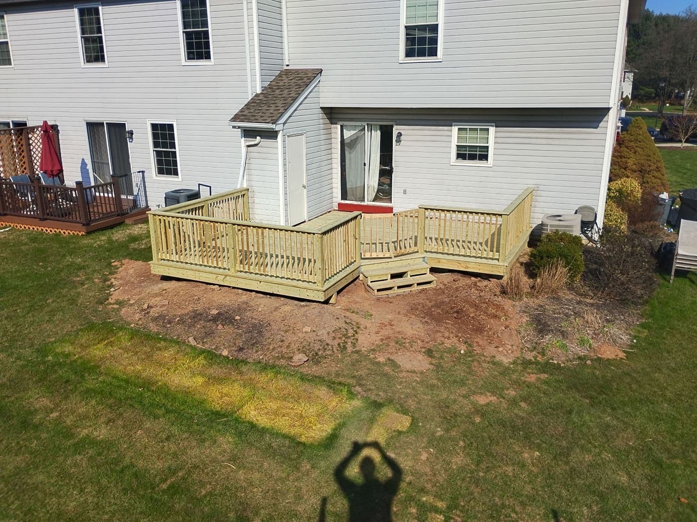 Backyard deck rebuild — after