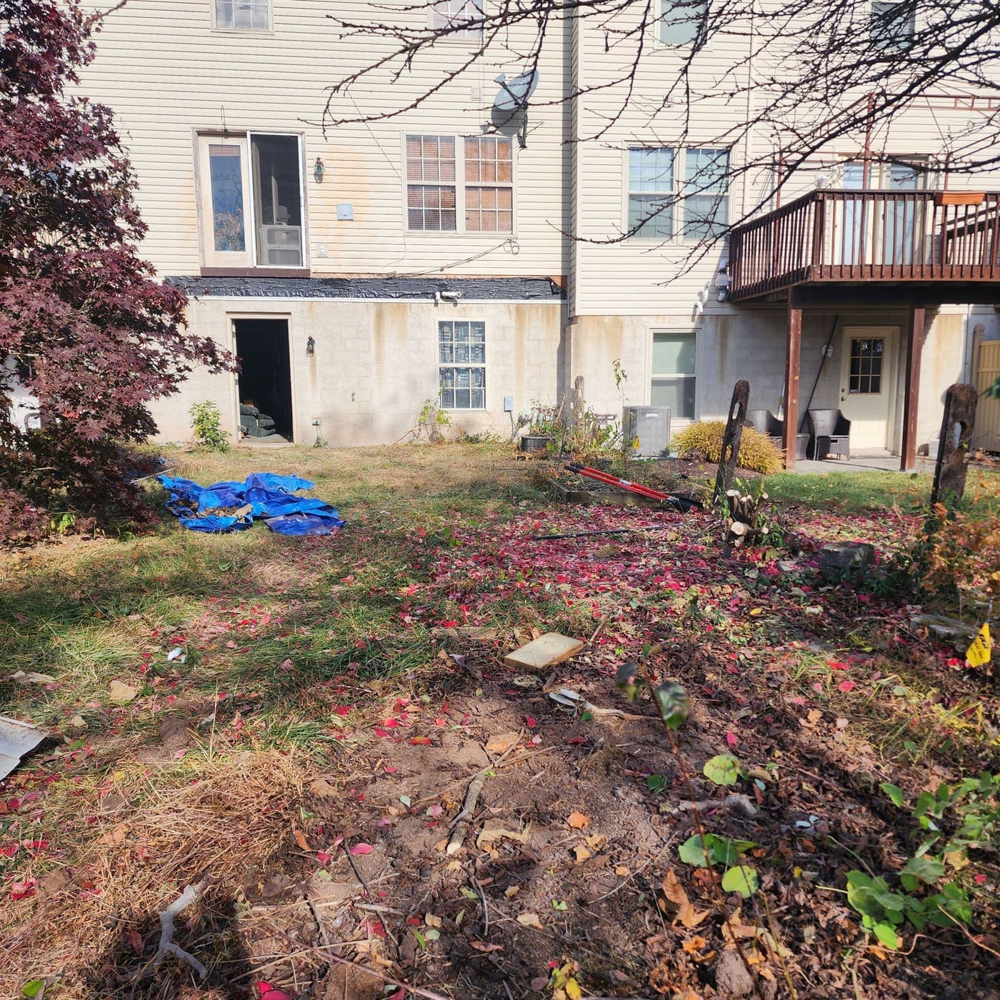 Composite deck build — before