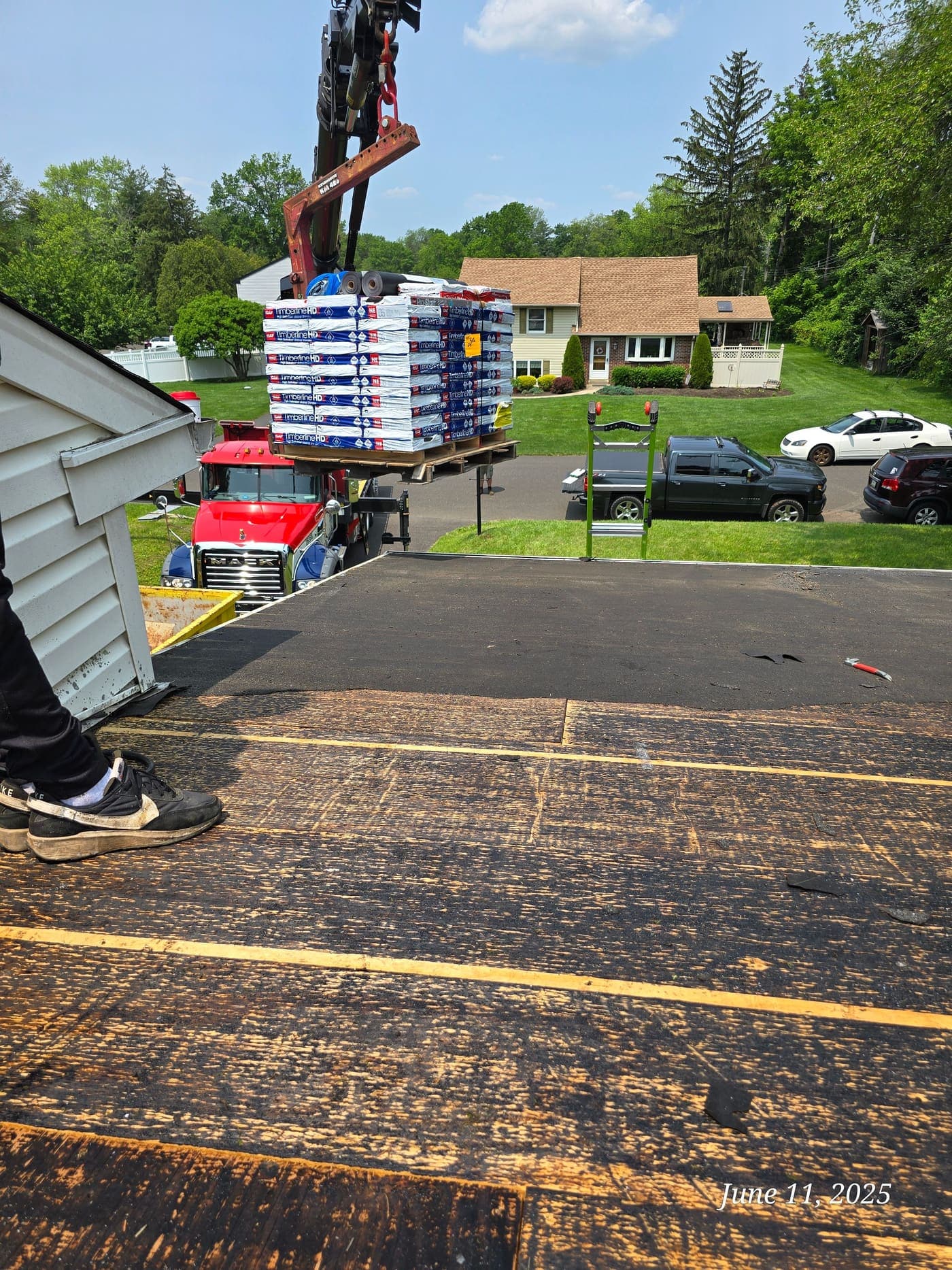 Full roof replacement — before